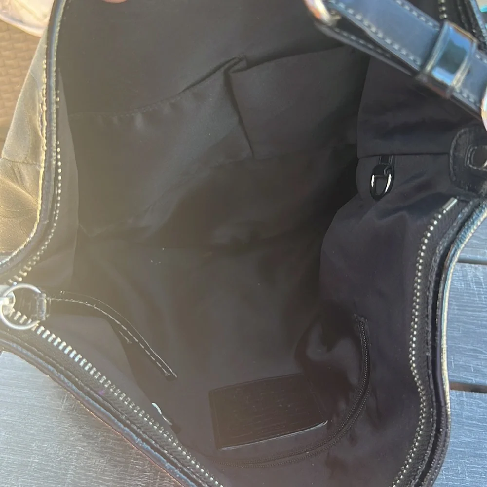 Genuine Coach Purse - Black on Black - Picture 3 of 6